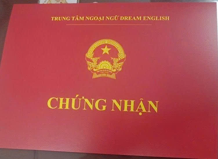 Chứng nhận A2; B1; B2 của Trung tâm ngoại ngữ DREAM ENGLISH